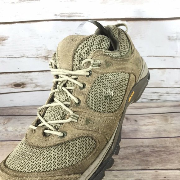 Garmont Vibram Hiking Boots Womens Size 8.5 Outdoors Trail Leather Lace Up Beige - Picture 10 of 12